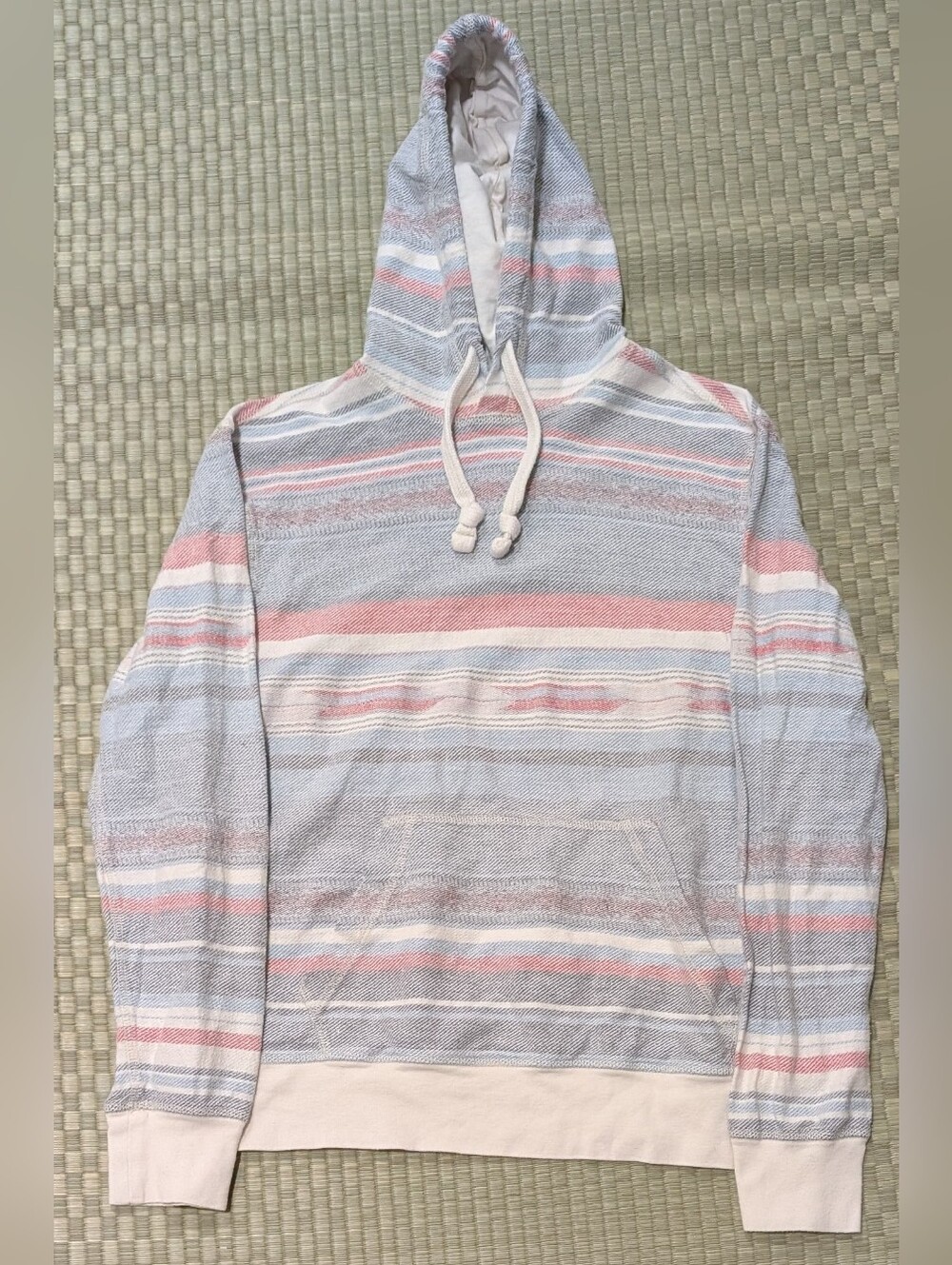 Faherty Byron Bay Striped Organic Cotton Pullover Hoodie Men's Size Small